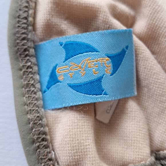 Olive Green Triangle Bikini Top with Patches - Picture 8 of 8